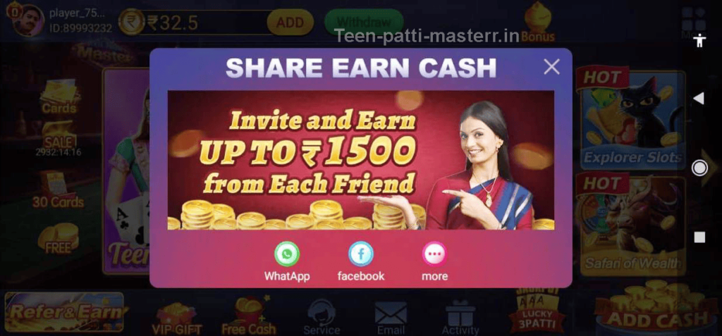 3Patti Master Share Earn Cash